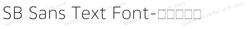 SB Sans Text Font字体转换